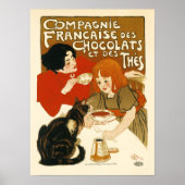 COMPAGNIE FRANCAISE Des Chocolate Drink Steinlen Poster (Voorkant)