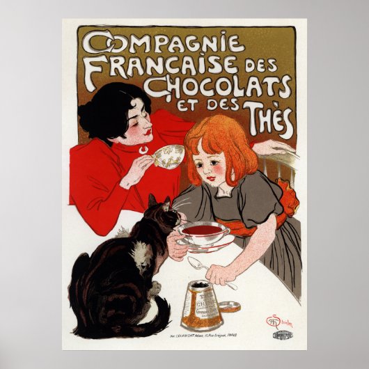 Compagnie Francaise des Chocolats, Steinlen Poster (Voorkant)
