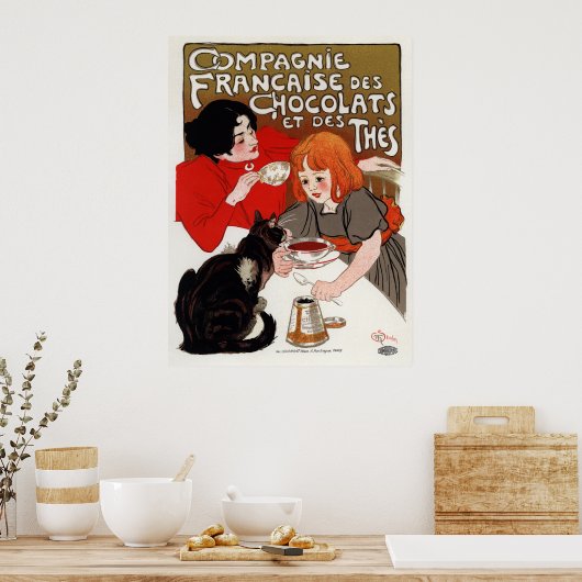 Compagnie Francaise des Chocolats, Steinlen Poster (Keuken)