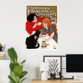 Compagnie Francaise des Chocolats, Steinlen Poster (Thuiskantoor)
