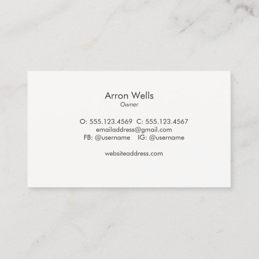 Companion Caregiver Persoonlijke Zorg Aide Visitekaartje (Achterkant)