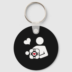 Companion Cube Gaming Portal Nerd Funny Gamer 1 Sleutelhanger