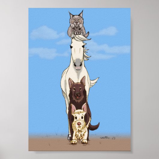 Companion Totem - Gekleurd Poster (Voorkant)