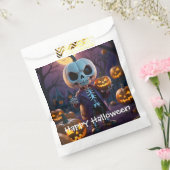 Companion van pompoenpatch skelet bedankzakje (Gezegeld)