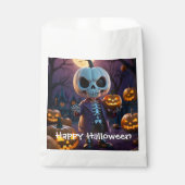 Companion van pompoenpatch skelet bedankzakje (Voorkant)