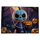 Companion van pompoenpatch skelet groot cadeauzakje (Achterkant)