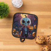 Companion van pompoenpatch skelet pannenlap