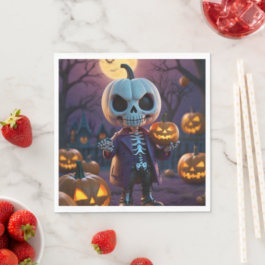 Companion van pompoenpatch skelet servet (Insitu)