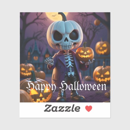 Companion van pompoenpatch skelet sticker (Vel)