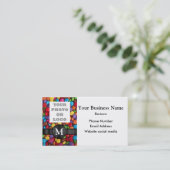 Compant logo multicolored snoep zoete patroon visitekaartje (Staand voorkant)