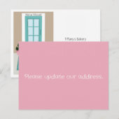 Company Add Logo Option New Address Announcement Briefkaart (Voorkant / Achterkant)