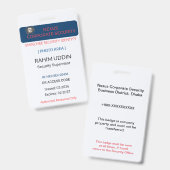 Company Badge Identification | Employee ID (Voor- en achterkant)