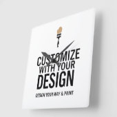 Company Branded Custom Minimalist Personalized   Vierkante Klok (Hoek)