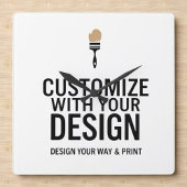 Company Branded Custom Minimalist Personalized   Vierkante Klok