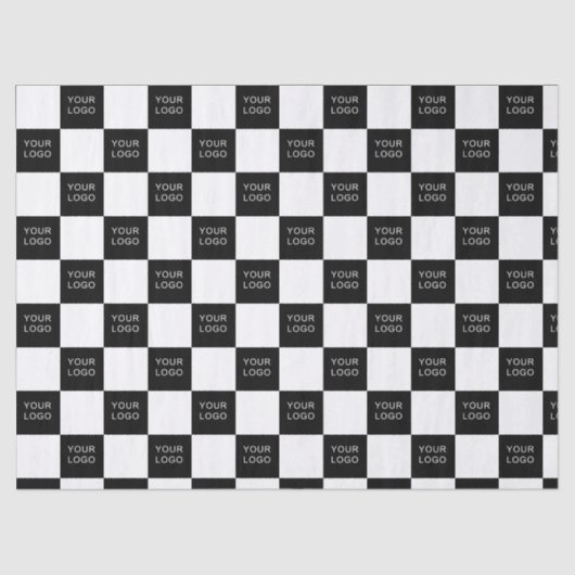 Company Business Branded Logo Pattern Kraft Tissuepapier (Voorkant)