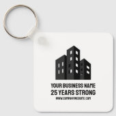 Company Business Logo Celebrating # Years Custom Sleutelhanger (Voorkant)