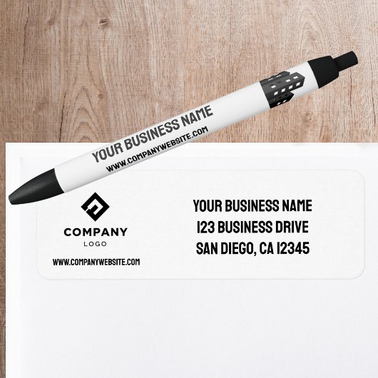 Company Business Logo Professional Return Address  Etiket