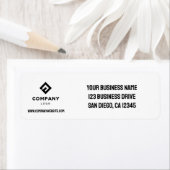 Company Business Logo Professional Return Address  Etiket (Insitu)