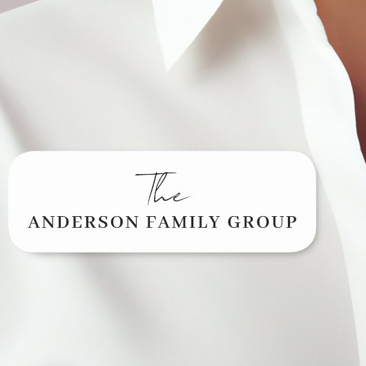 Company Business Name Branding Black Script Naamplaatje