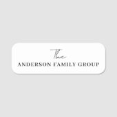 Company Business Name Branding Black Script Naamplaatje (Voorkant)