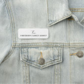 Company Business Name Branding Black Script Naamplaatje (In situ)