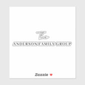 Company Business Name Professional Branded Sticker (Vel)