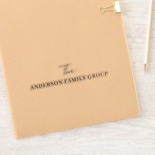 Company Business Name Professional Branded Sticker (Notitieboek)