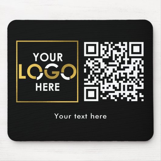 Company Business Your Logo Here QR Code Modern Muismat (Voorkant)