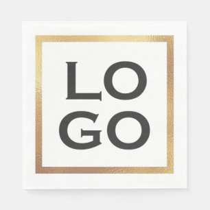 Company Custom Logo met Gold Lijst Servet