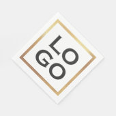 Company Custom Logo met Gold Lijst Servet (Hoek)