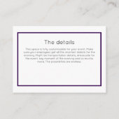 Company Event Ticket Concert Admit One Invitation Informatiekaartje (Achterkant)