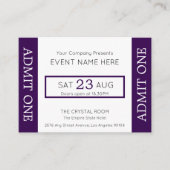 Company Event Ticket Concert Admit One Invitation Informatiekaartje (Voorkant)