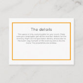 Company Event Ticket Concert Admit One Invitation Informatiekaartje (Achterkant)