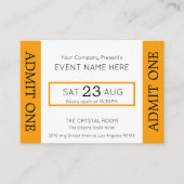 Company Event Ticket Concert Admit One Invitation Informatiekaartje (Voorkant)