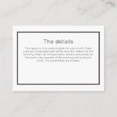 Company Event Ticket Concert Admit One Invitation Informatiekaartje (Achterkant)