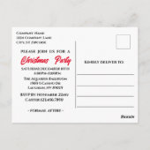 Company Holiday Party Christmas Tree Invitation Briefkaart (Achterkant)