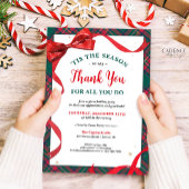 Company Holiday Party Invitation - Thank You Bow Kaart