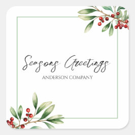 Company Holiday Party Vierkante Sticker