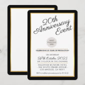 COMPANY JUBILEUM PARTITY modern business black Kaart (Voorkant / Achterkant)