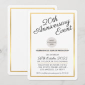 COMPANY JUBILEUM PARTY modern business navy Inv Kaart (Voorkant / Achterkant)