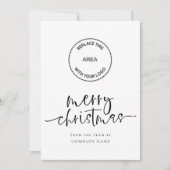 Company Logo 2026 calendar QR code Merry Christmas Feestdagenkaart (Voorkant)