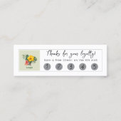 Company Logo 5 Visits Free Product Loyalty Card Mini Visitekaartje (Voorkant)