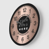 Company Logo Abstract Rose Gold Name Slogan Grote Klok (Hoek)