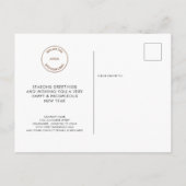Company Logo Add Photo Merry Kerstscript Briefkaart (Achterkant)