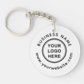 Company Logo and Custom text promotional Sleutelhanger (Voorkant)