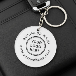 Company Logo and Custom text promotional Sleutelhanger
