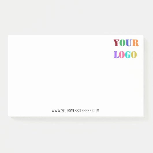 Company Logo and Website Business Post-it® Notes (Voorkant)