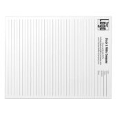 Company Logo Black College Rule Project Identifier Notitieblok (Voorkant)