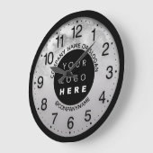 Company Logo Black Gray Marmer Name Slogan Grote Klok (Hoek)