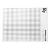Company Logo Black Grid Graph Calcpad Notitieblok (Voorkant)